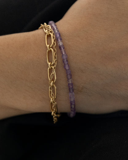 The February - Amethyst Bracelet (~3mm)