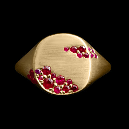 Sterling Silver (Gold Vermeil) JW Ring 2.0 (Ruby)