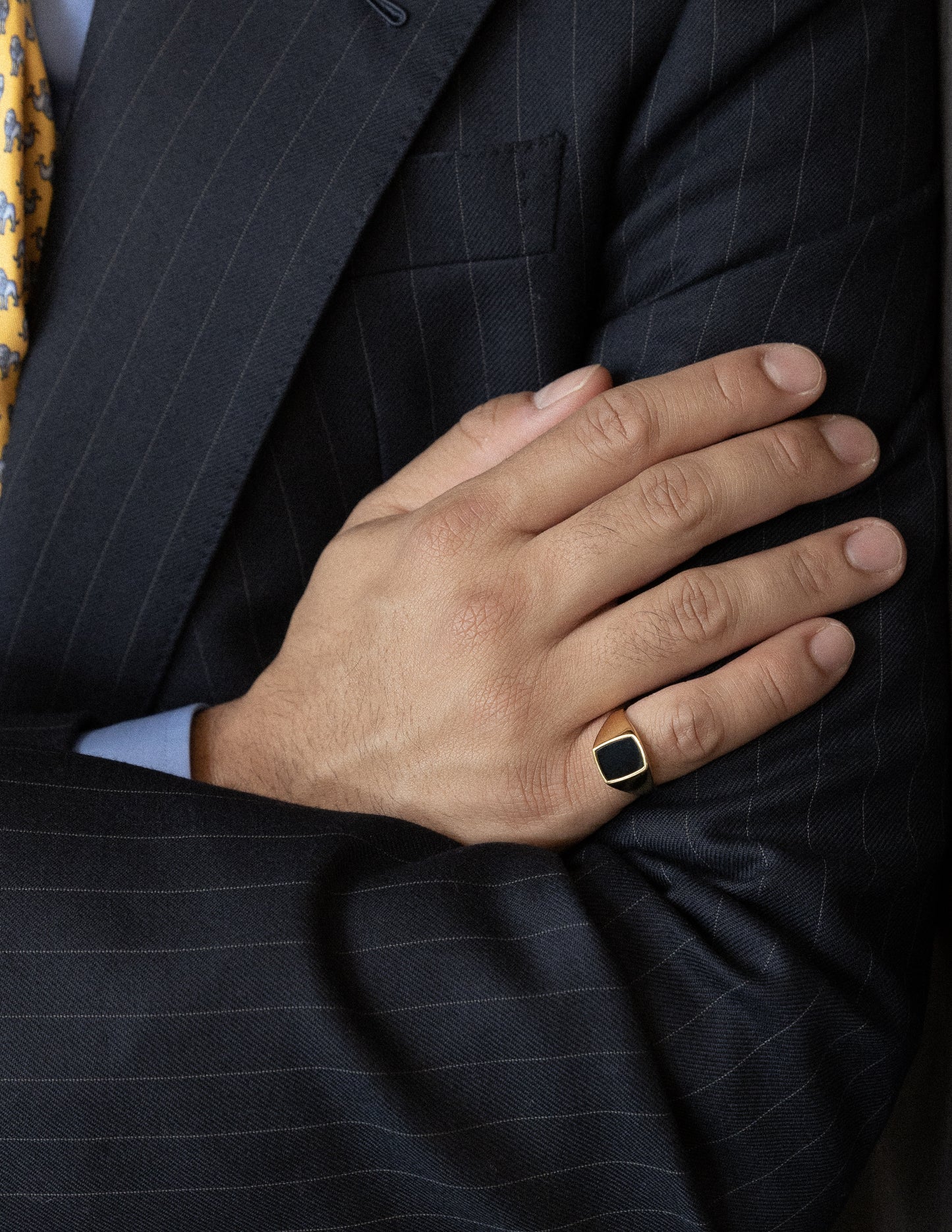 Onyx Rectangular Signet Ring