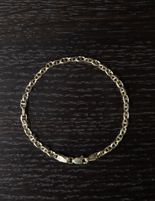 The Slim Mariner Bracelet (Two-Tone 9K Gold)