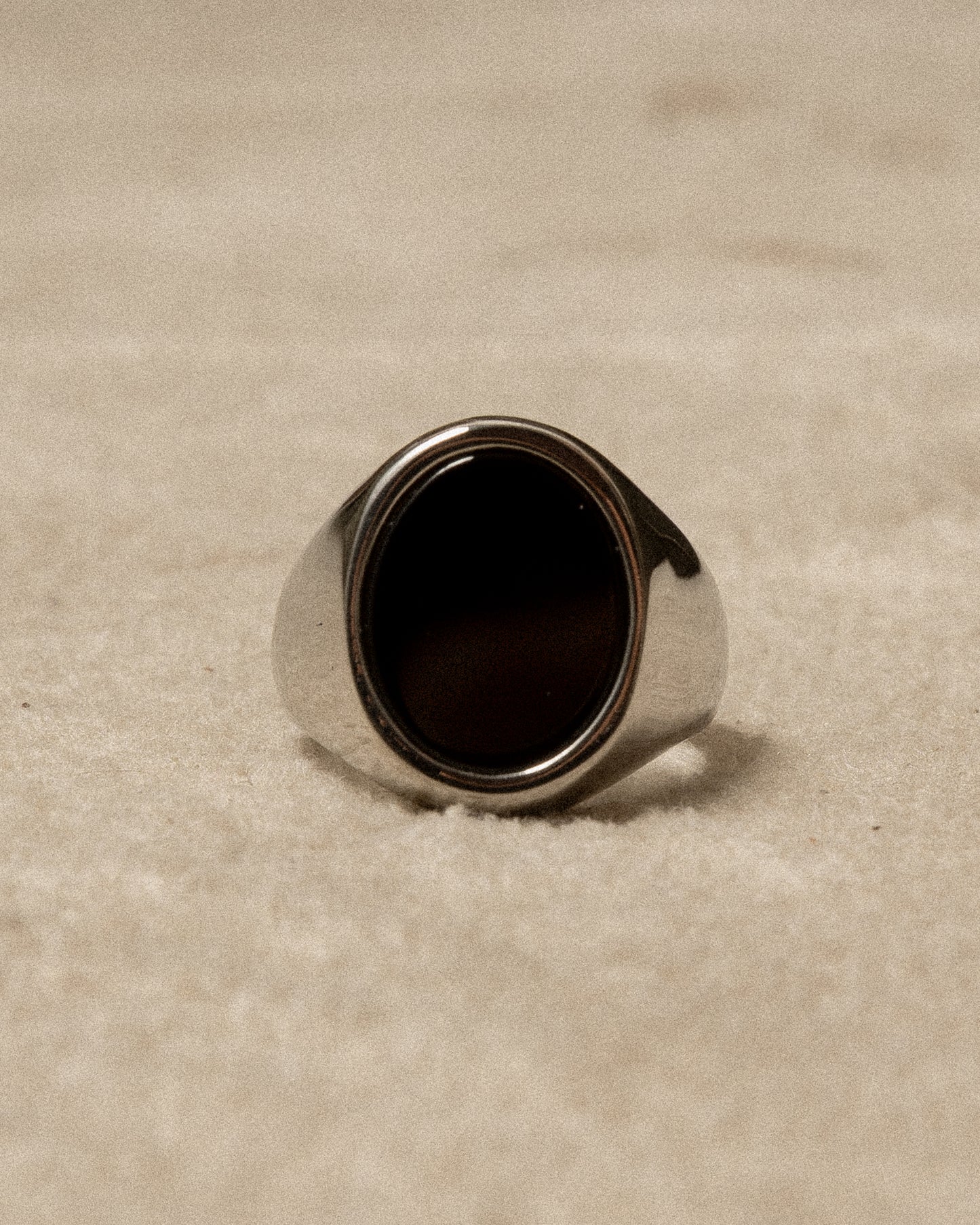 Extra Large Onyx Oval Ring - Mark & Metal