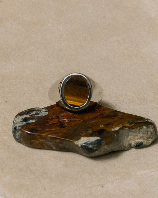 Sterling Silver Tiger's Eye Signet Ring