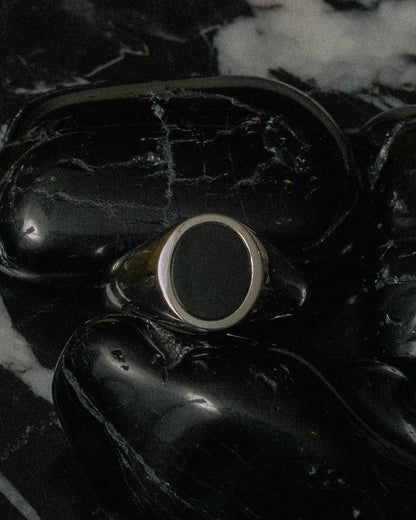 Sterling Silver Onyx Signet Ring