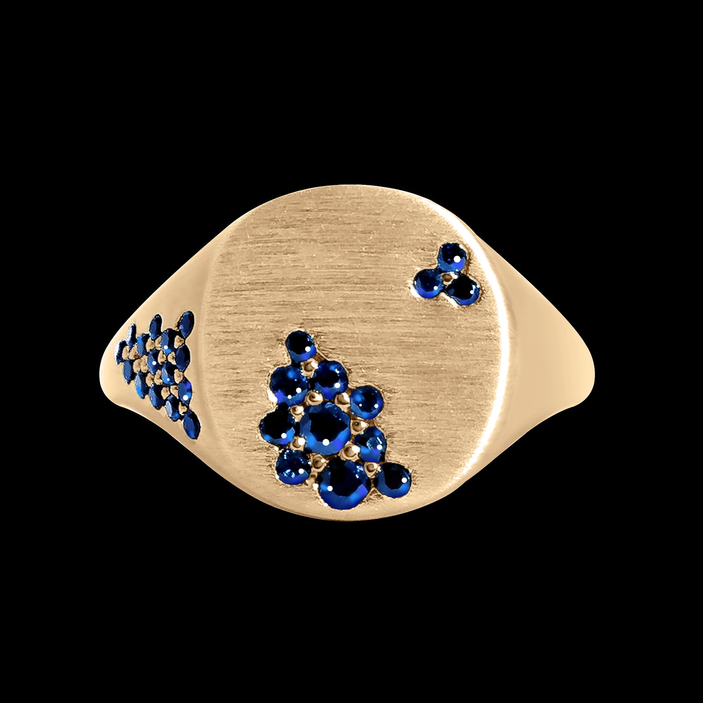 Sterling Silver (Gold Vermeil) JW Ring 2.0 (Blue Sapphire)