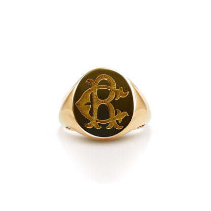 The Wedding Signet Ring (9K Yellow Gold)
