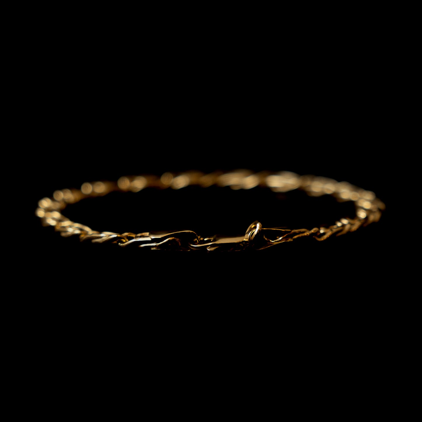 9K Yellow Gold Snail Chain Bracelet