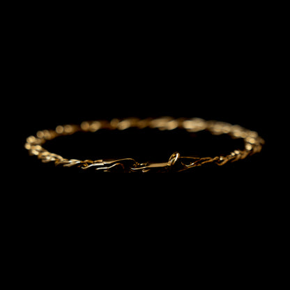 9K Yellow Gold Snail Chain Bracelet