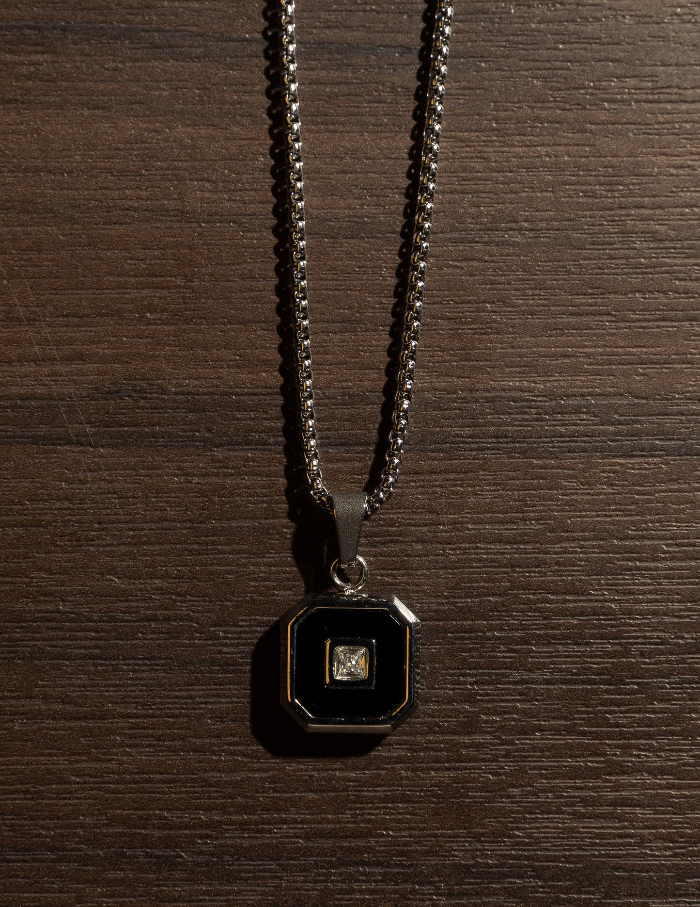 Octagon Onyx Pendant — Mark & Metal