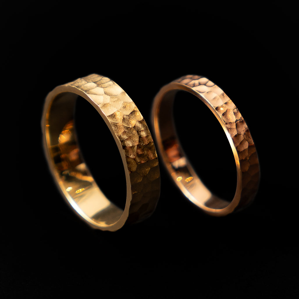 Hammered Band - Rose Gold