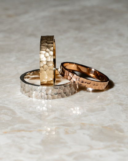 Hammered Band - Rose Gold