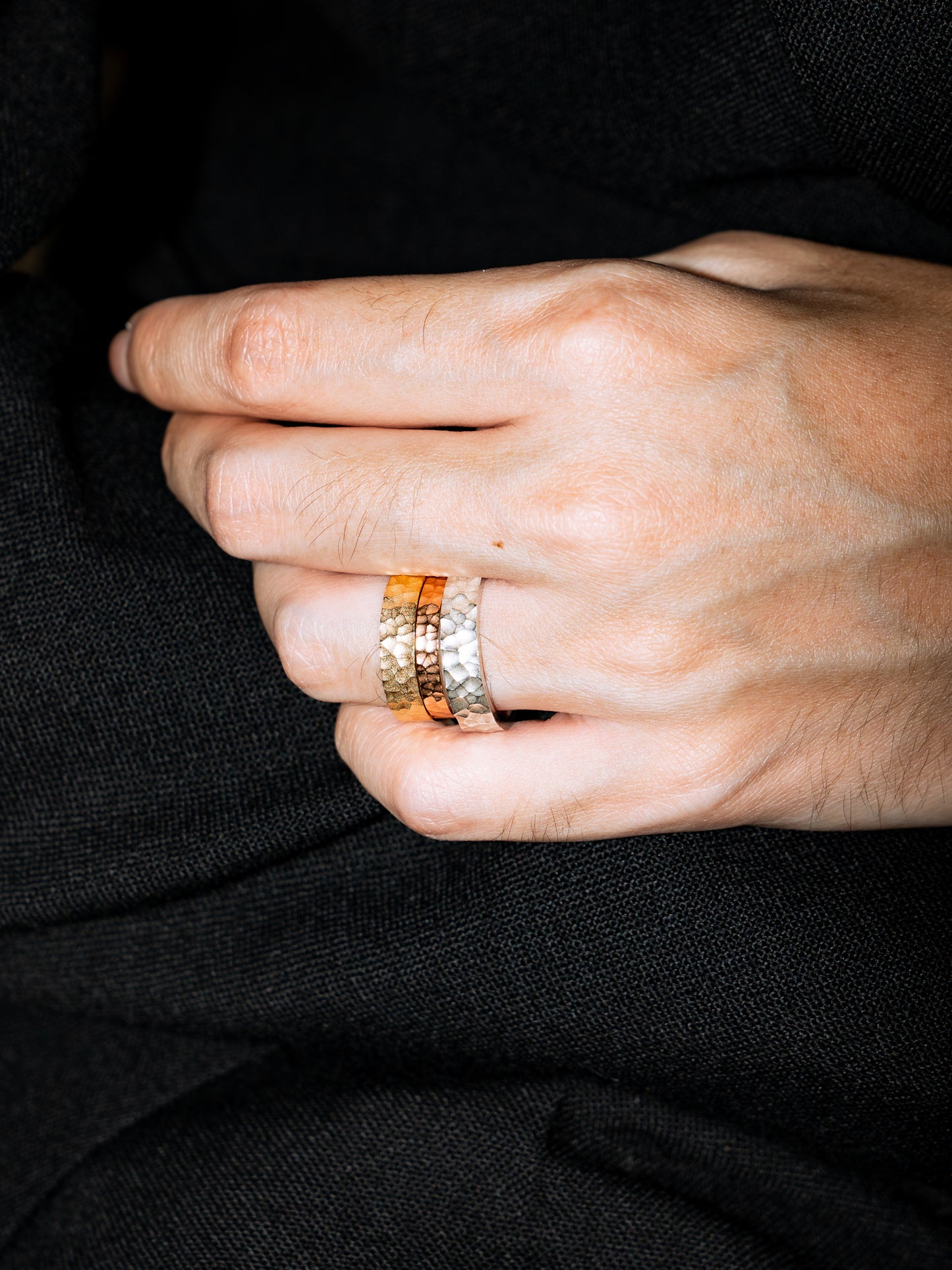 Hammered Band - Rose Gold