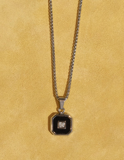 Octagon Onyx Pendant — Mark & Metal