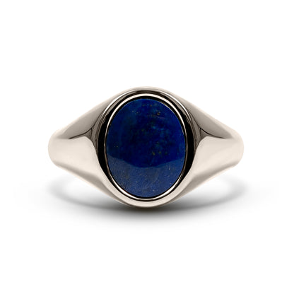Sterling Silver Lapis Lazuli Signet Ring