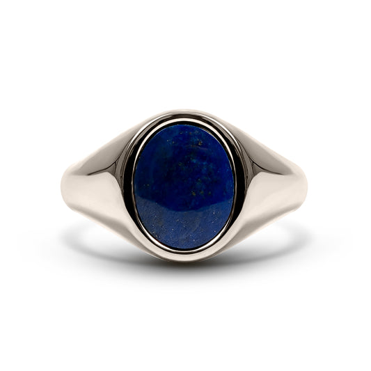 Sterling Silver Lapis Lazuli Signet Ring