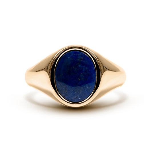 Lapis Lazuli Signet Ring (18K Yellow Gold)