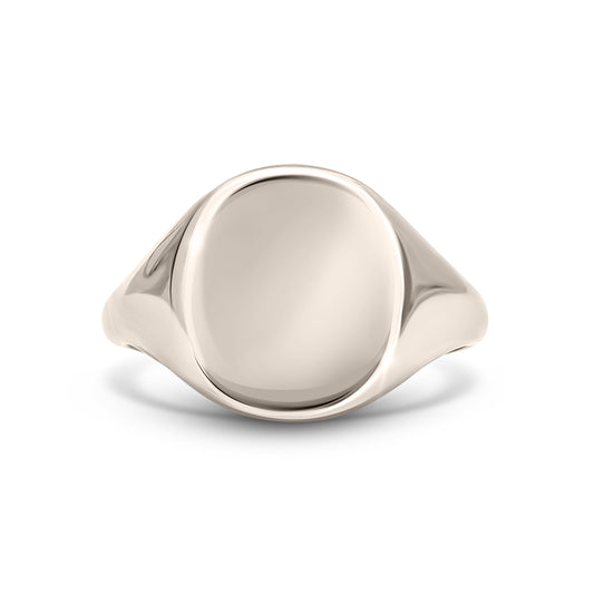 Cushion Signet Ring Large Face Size (Sterling Silver)