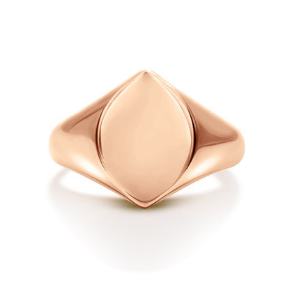 Marquise Signet Ring (Large) - Rose Gold