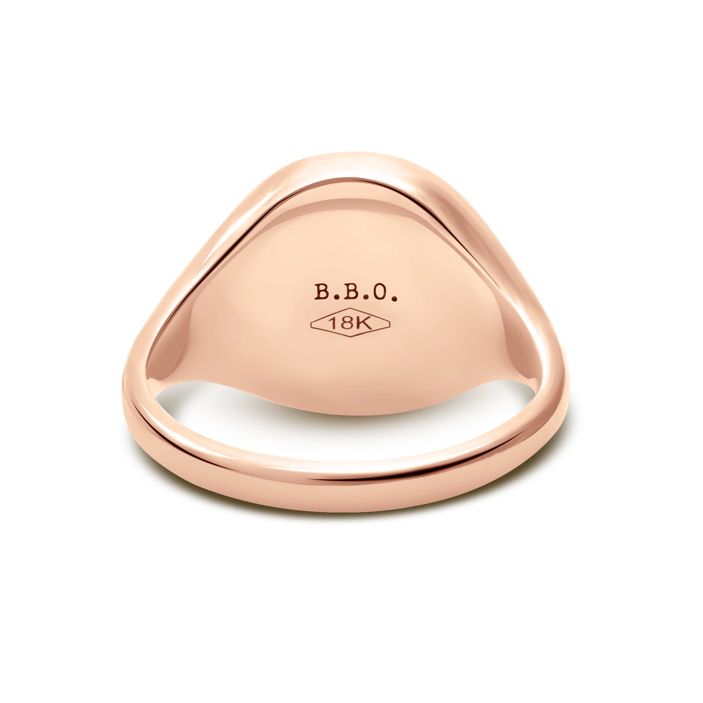 Cushion Signet Ring Standard Face Size (18K Rose Gold)