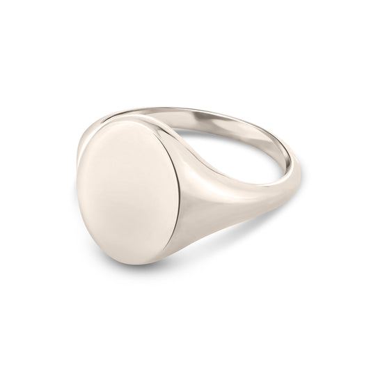 Sterling Silver Oxford Oval Signet Ring