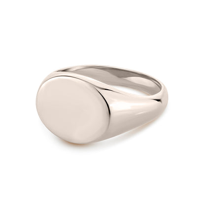 Sterling Silver Landscape Oval Signet Ring