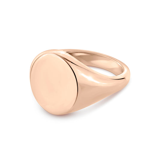 Round Signet Ring (Standard) - Rose Gold