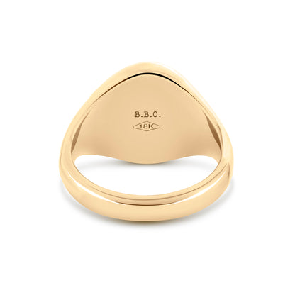 Round Signet Ring (Standard) - Yellow Gold