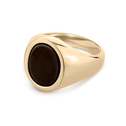 Onyx Signet Ring (9K Yellow Gold)