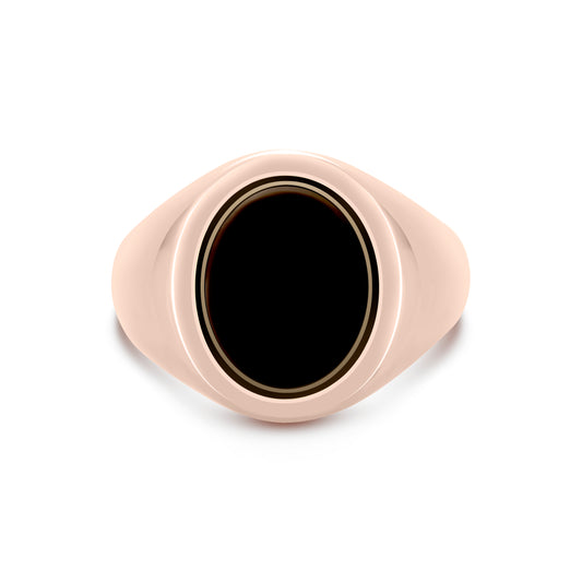 Onyx Signet Ring (9K Rose Gold)