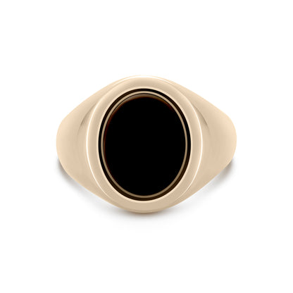 Onyx Signet Ring (18K White Gold)