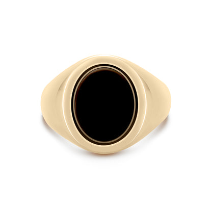 Onyx Signet Ring (9K Yellow Gold)