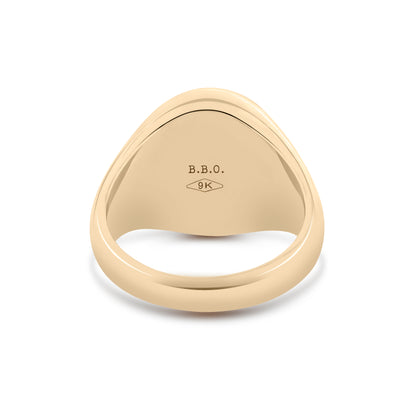Onyx Signet Ring (9K Yellow Gold)
