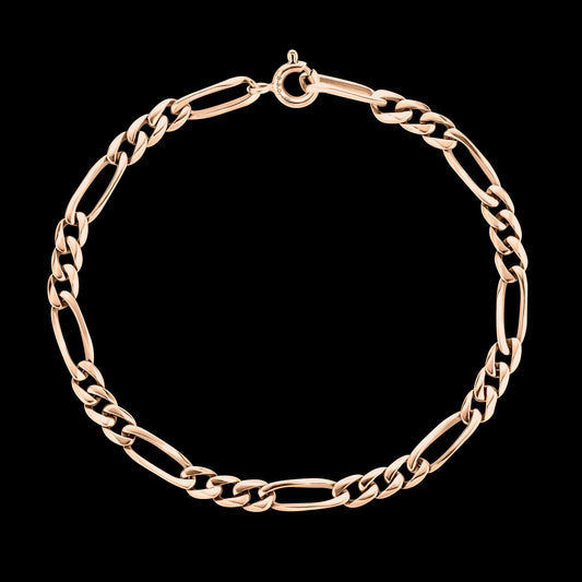 Figaro Chain (18K Rose Gold)