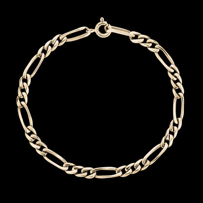 Figaro Chain (18K White Gold)