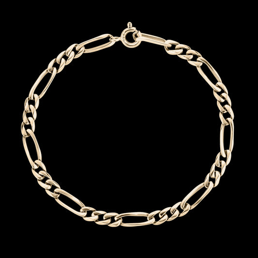 Figaro Chain (18K White Gold)