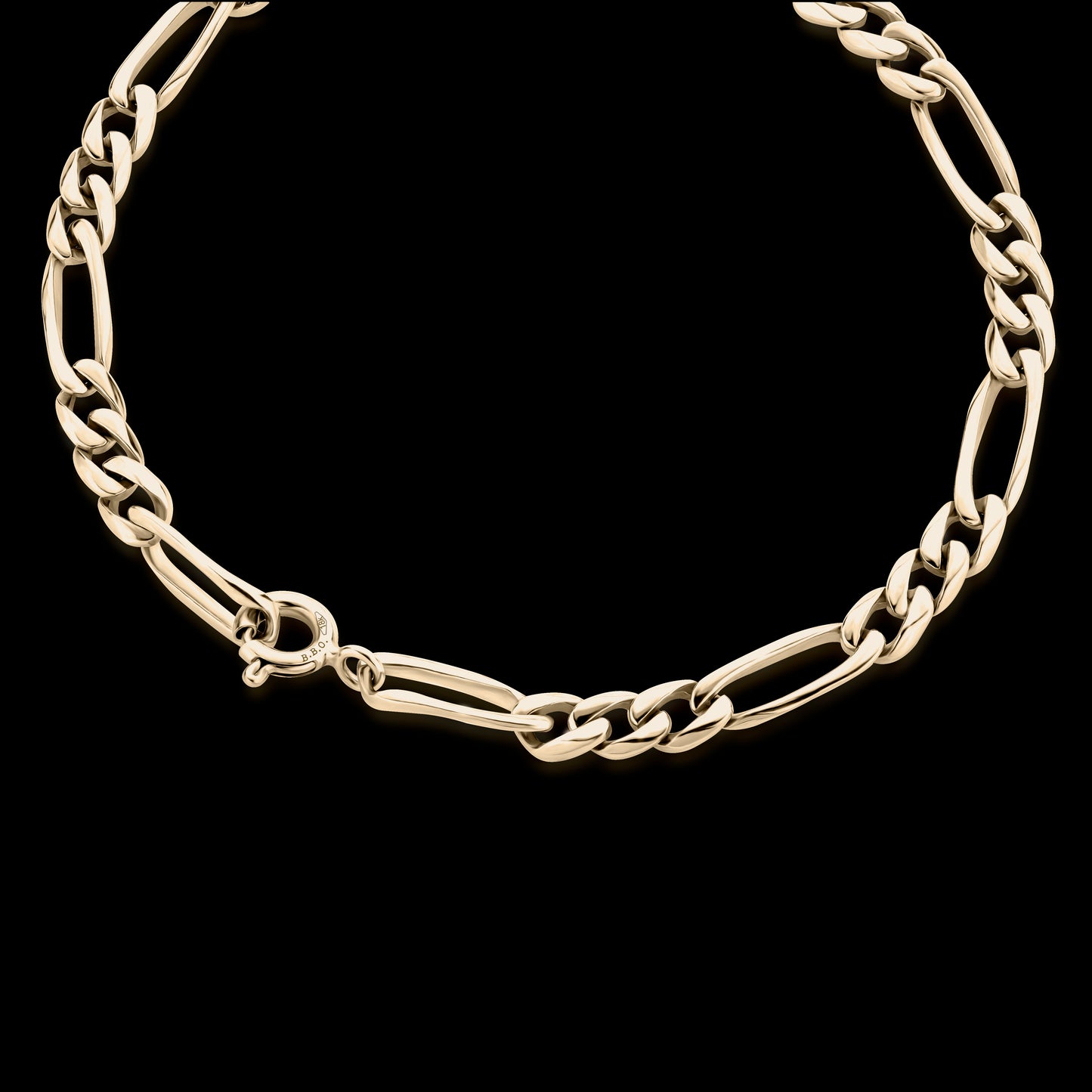 Figaro Chain (18K White Gold)