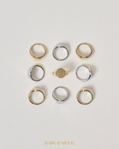 Mark & Metal Oval Signet Ring - Mark & Metal