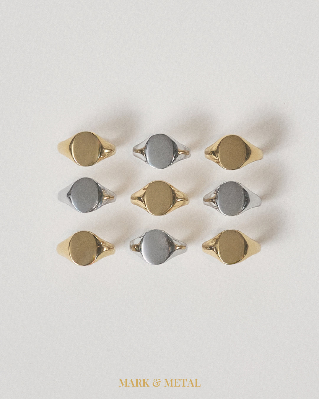 Mark & Metal Oval Signet Ring - Mark & Metal