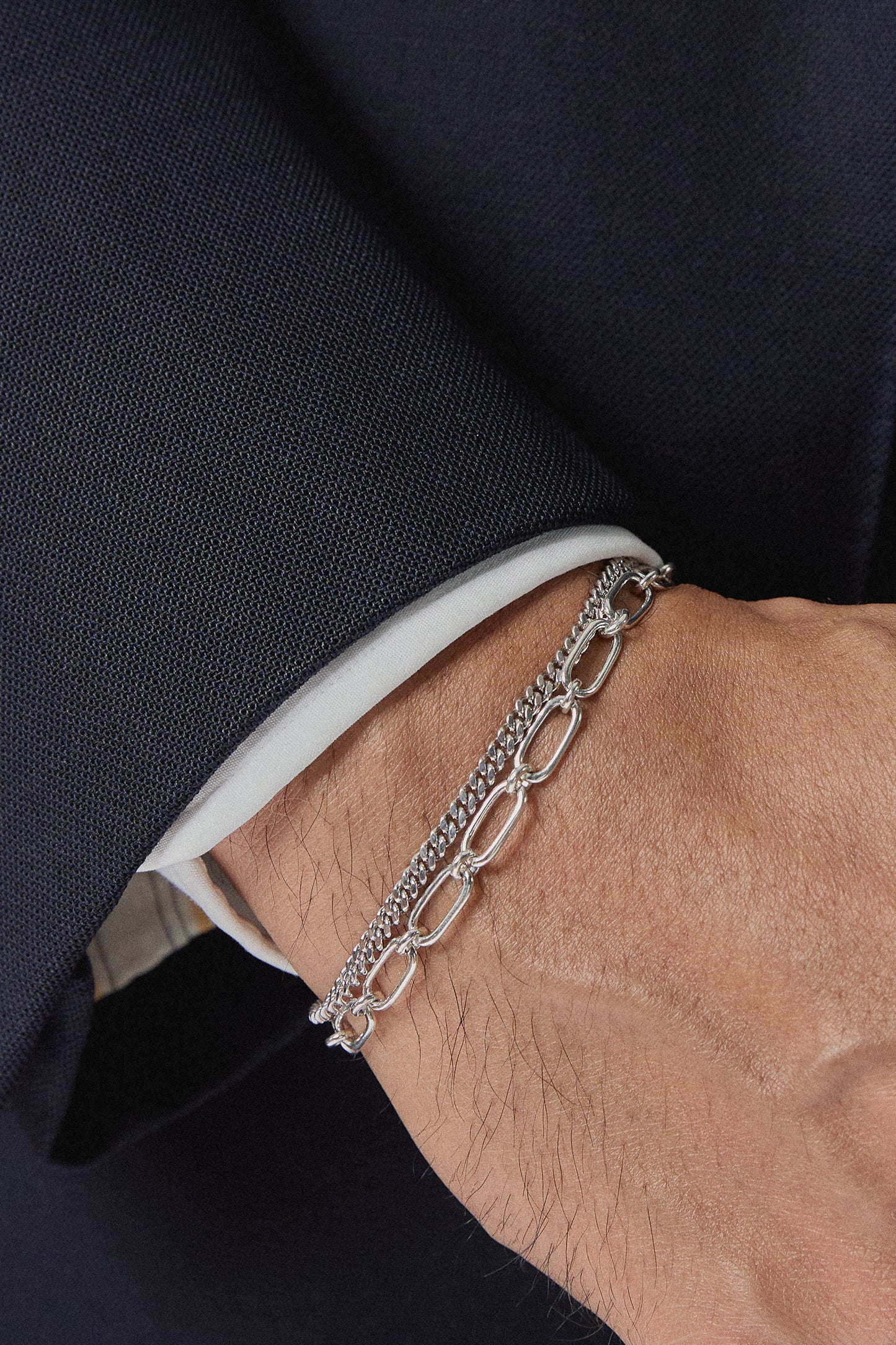 The Cuban Stack Bracelet (Sterling Silver)