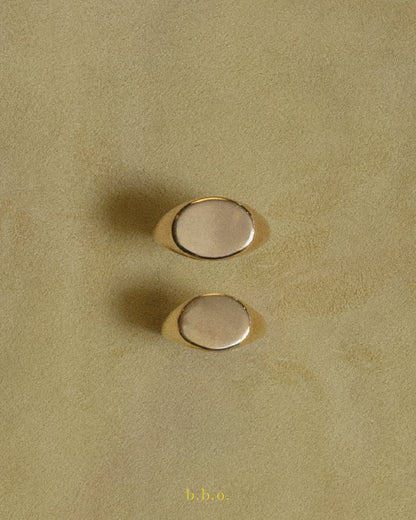 Landscape Oval Signet Ring