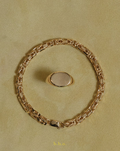 Landscape Oval Signet Ring