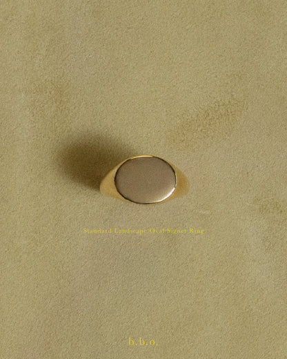 Landscape Oval Signet Ring