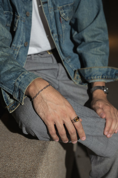 Tiger's Eye Cushion Ring - Mark & Metal